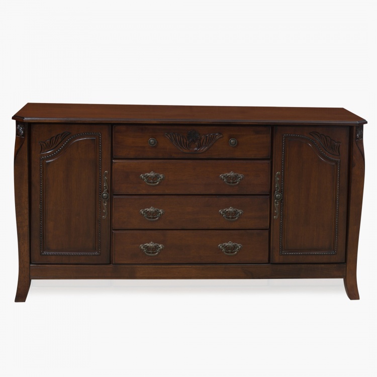 Mulex Rubber Wood Sideboard - Brown