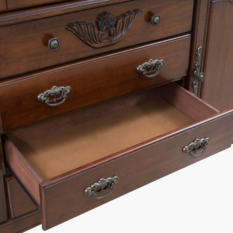 Mulex Rubber Wood Sideboard - Brown