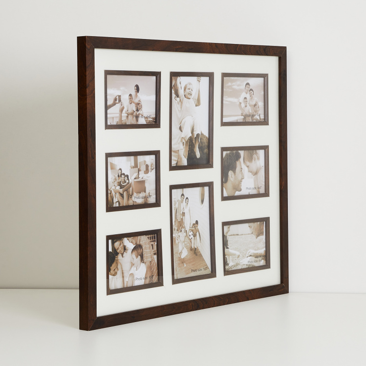 Photomontage MDF Collage Photo Frames : 59.5 cm L x 2.5 cm W x 49.5 cm H - Brown