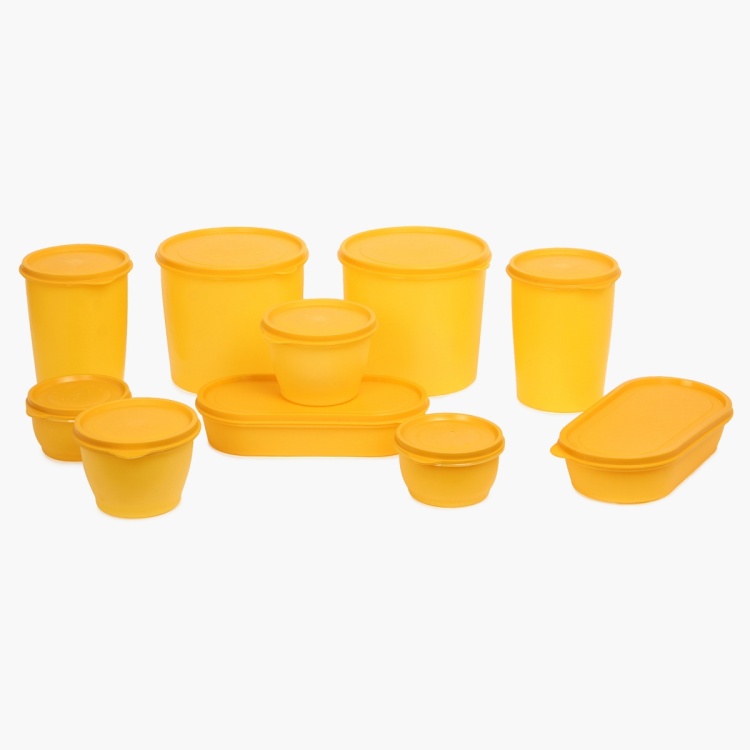 Solid Plastic Containers- Set of 10- Yellow