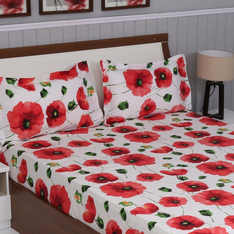Mandarin Double Bed And Towel Set - 5 Pcs.