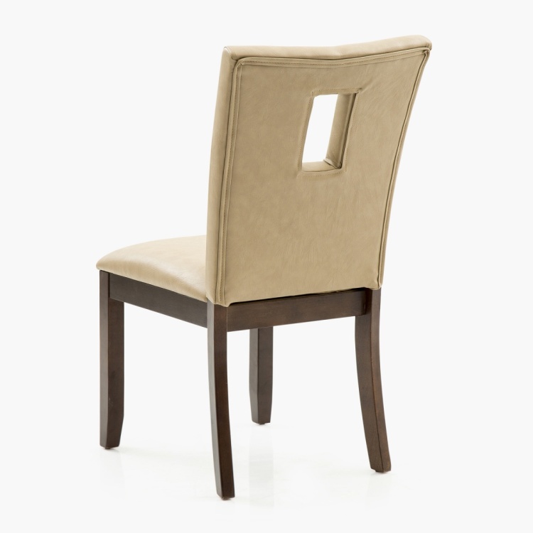 Oxville Set of 2 Faux Leather Dining Chairs - Beige