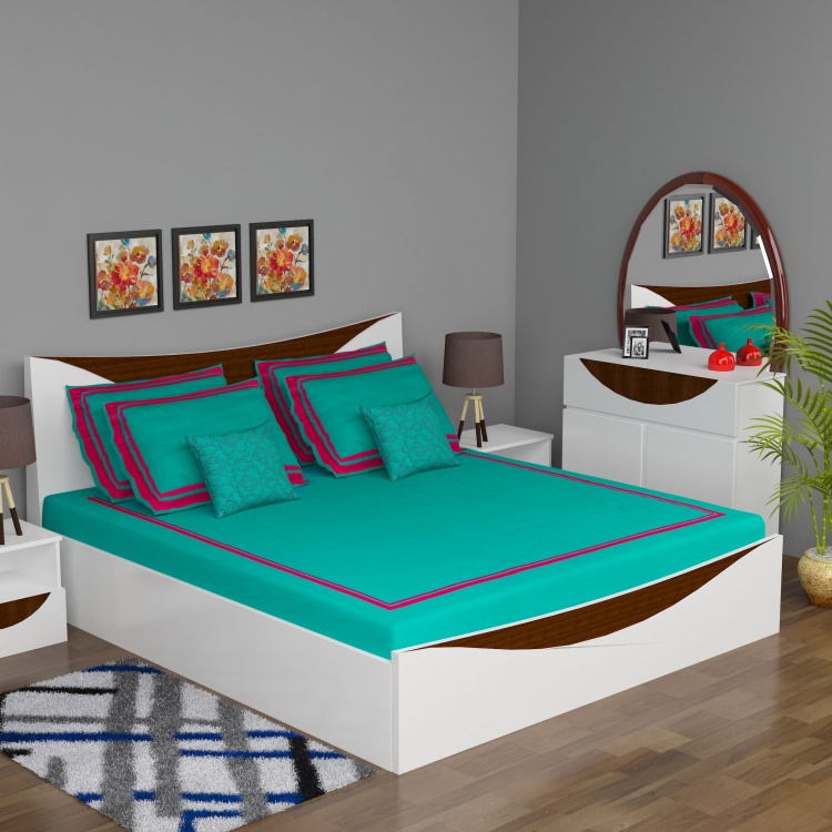 Ananda Catalina Contemporary Double Bedsheet Set- 7 pcs.