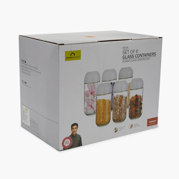 Regal Glass Containers- Set of 6