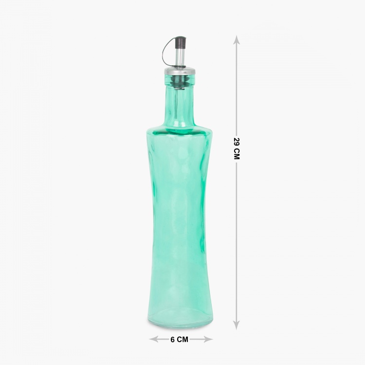 Pamolive Solid Bottles - Glass -400ml -Oil Bottles 6.3 cm L x 6.3 cm W x 28.5 cm H -Multicolour
