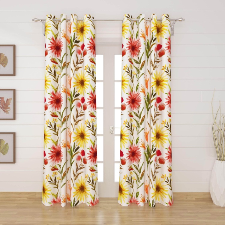MATRIX Printed Door Curtains- Set Of 2 Pcs.