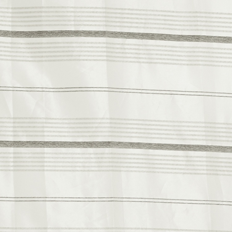 Marshmallow Mistletoe Striped Door Curtain Pair - 110 x 225 cm