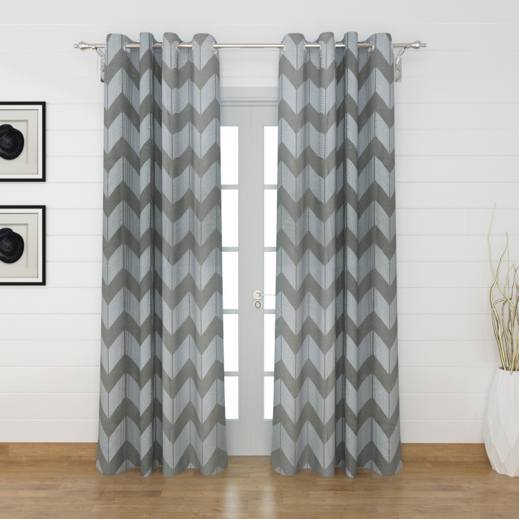 Seirra Fancy Jacquard Pattern Door Curtain Pair - 160 x 225 cm