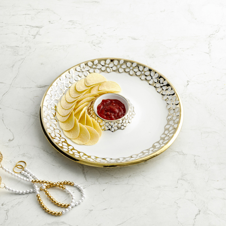 Jodhpur- Andrina Floral Round Chips Plate