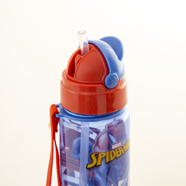 Marvel Spiderman Sipper Bottle with Straw - 550ml