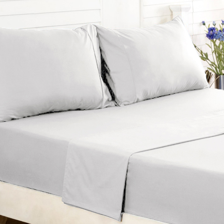 MASPAR Solid 2-Piece Single Fitted Sheet Set - 91 x 183 cm