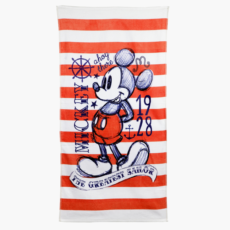 SPACES Disney Mickey Mouse Printed Bath Towel - 65 x 130 cm