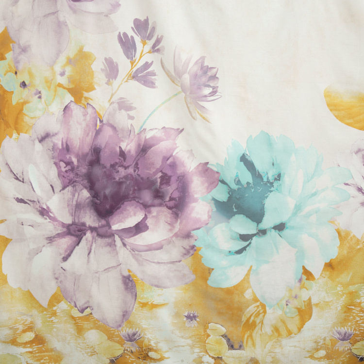 Matrix Lotus Set of 3 King Size Printed Bedsheet Set