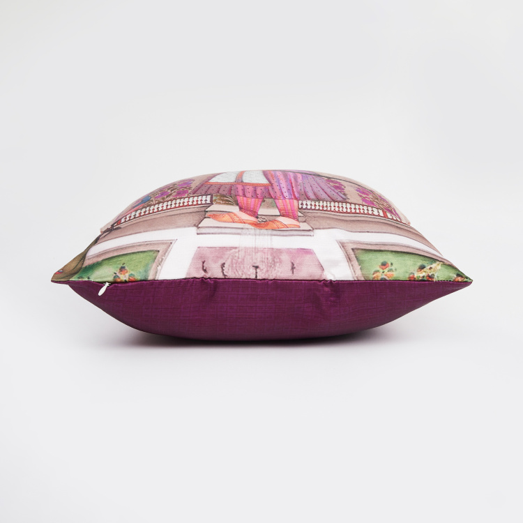 Aurora Printed Square Cushion Covers - Set of 2 Pcs - 40 x 40 cm