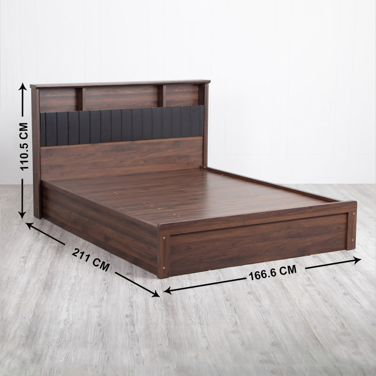 Lewis Queen Size Bed With Hydraulic Box Storage- 166 x 211 cm