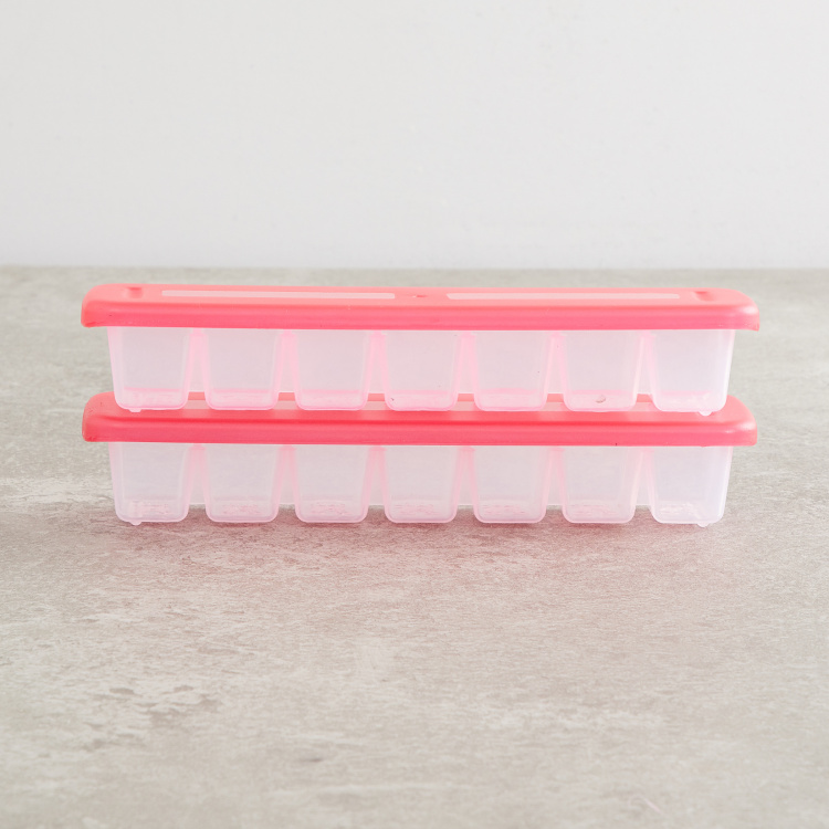 Creston Monacco Solid Ice Cube Tray with Lid - Set of 2 - 14L
