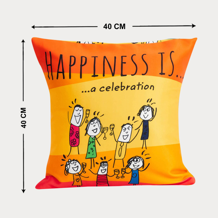 Happiness Cushion Covers - Set of 2 - 40 x 40 cm