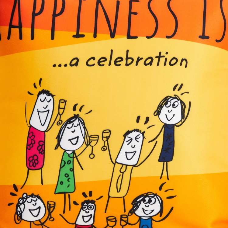 Happiness Cushion Covers - Set of 2 - 40 x 40 cm