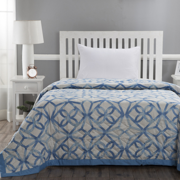 MASPAR Modern Aesthetic Printed Single Bed Quilt - 152 x 250 cm