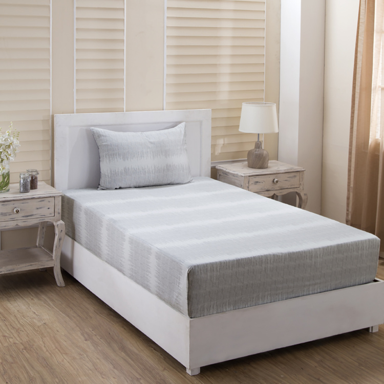 MASPAR Nomadic Greys Printed 2-Piece Single Bedsheet Set- 152 x 224 cm