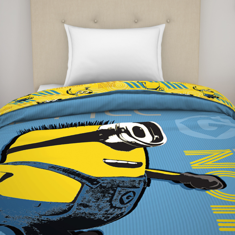 SPACES Minions Print Single Bed Comforter- 152 x 220 cm