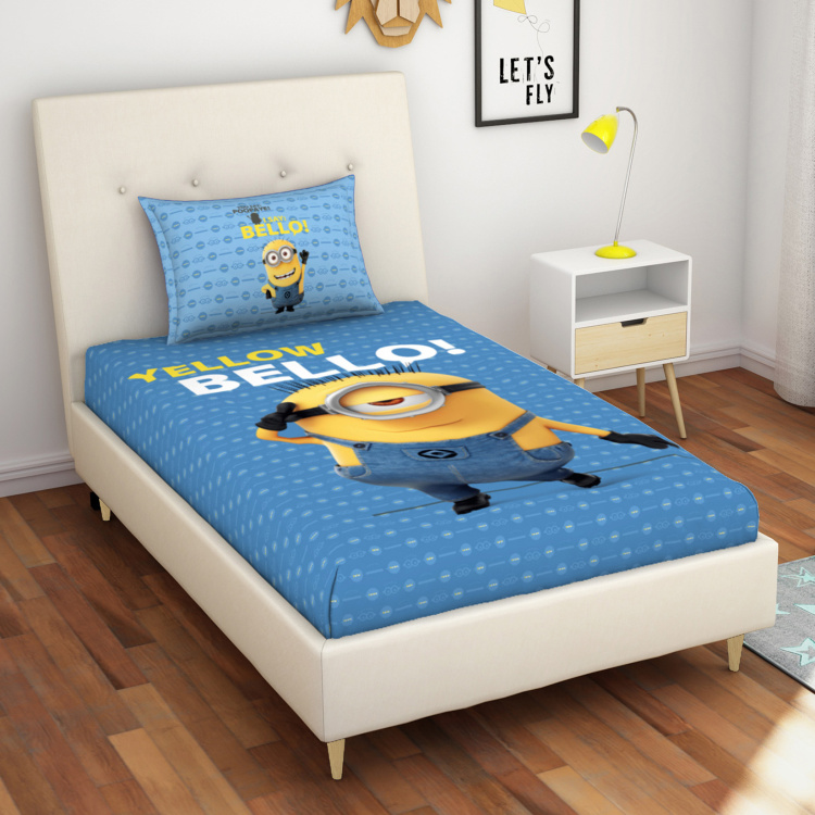 SPACES Minions 2-Piece Digital Print Single Bedsheet Set- 152 x 228 cm