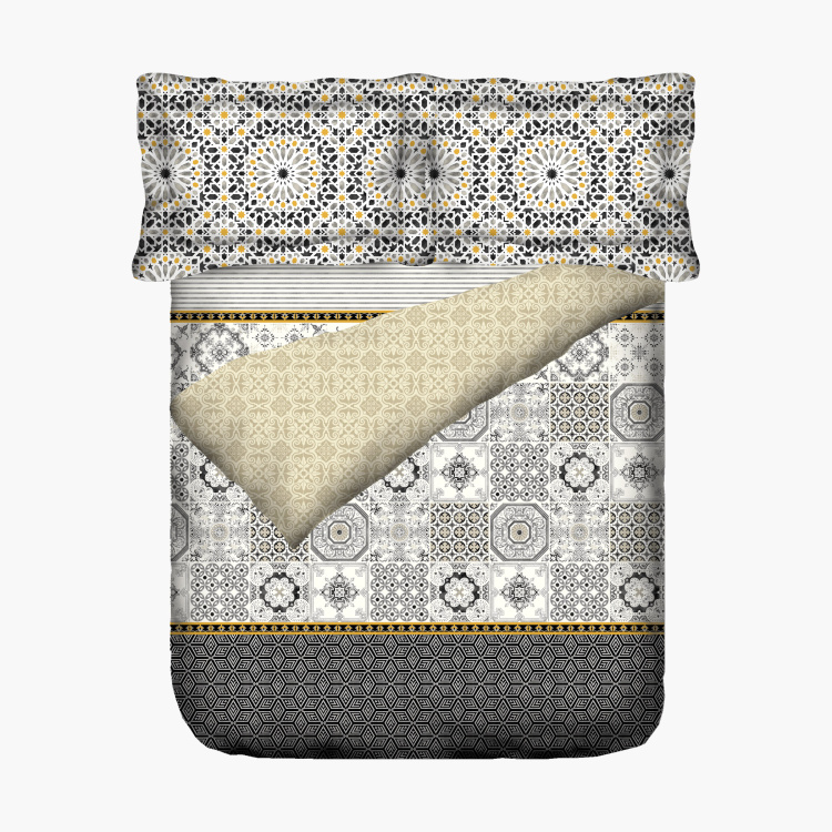 Buy PORTICO NEW YORK Mosaics Printed King Size Duvet Cover 229 x 274