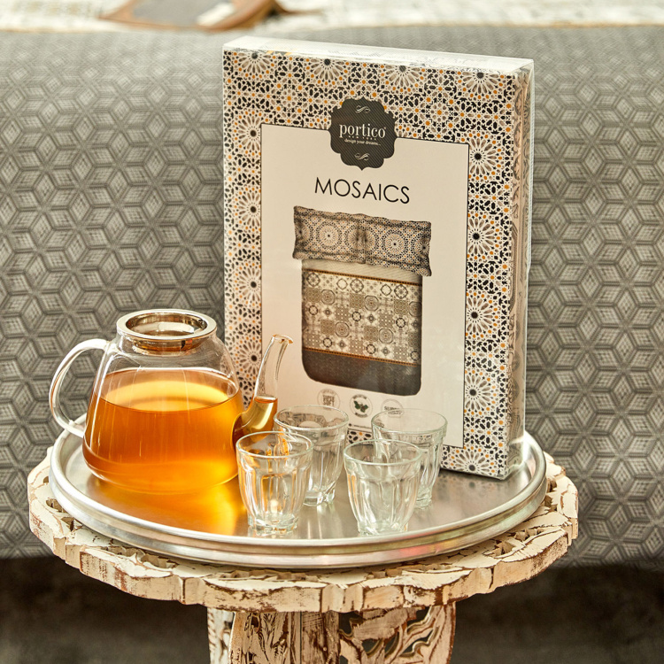 Buy PORTICO NEW YORK Mosaics Printed King Size Duvet Cover 229 x 274