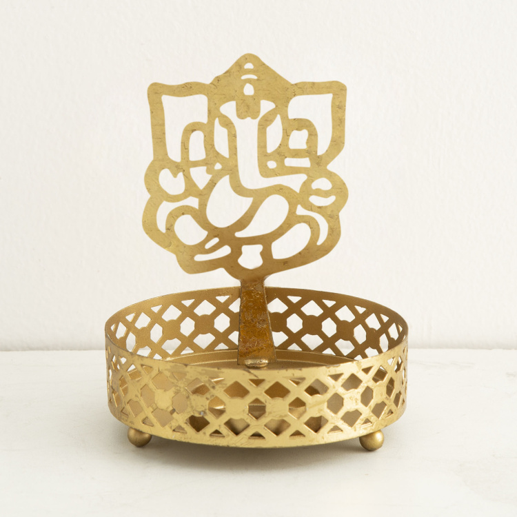 Divine Stencil Ganesha Candle Holder