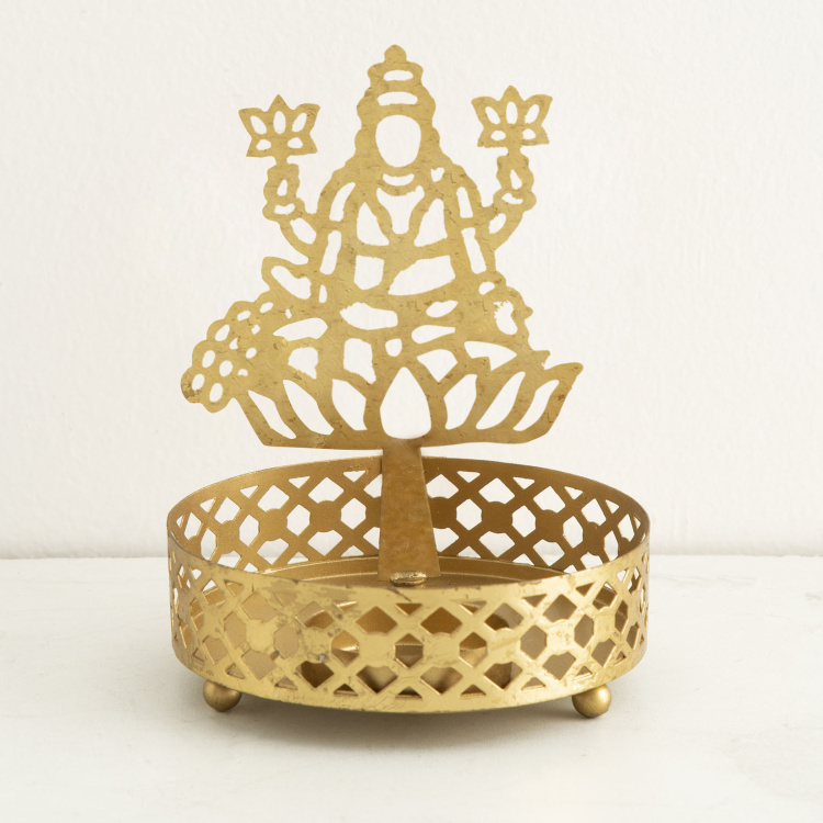 Divine Lakshmi Stencil T-light Holder