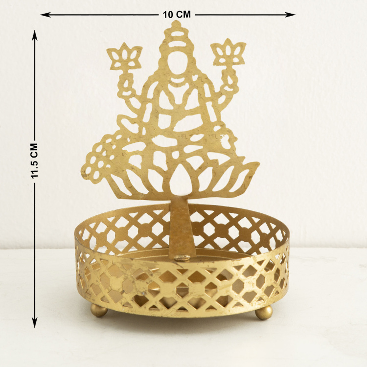 Divine Lakshmi Stencil T-light Holder