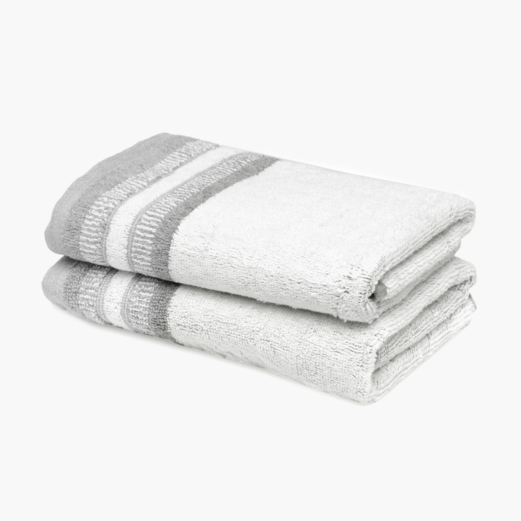 SPACES Bamboo Charcoal Textured Hand Towel - Set of 2 - 40 x 60 cm