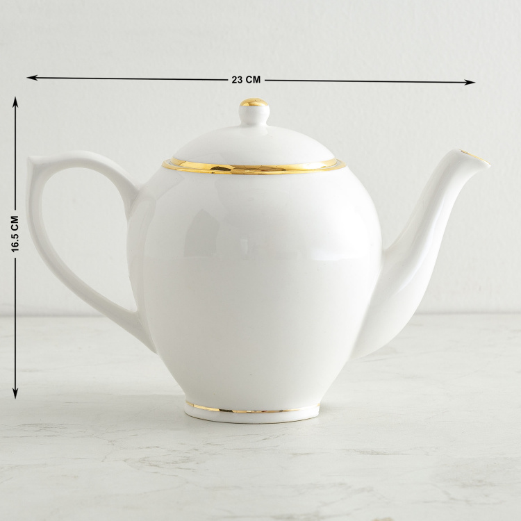 Jodhpur Goblin 15-Pc. Golden Border Tea Set