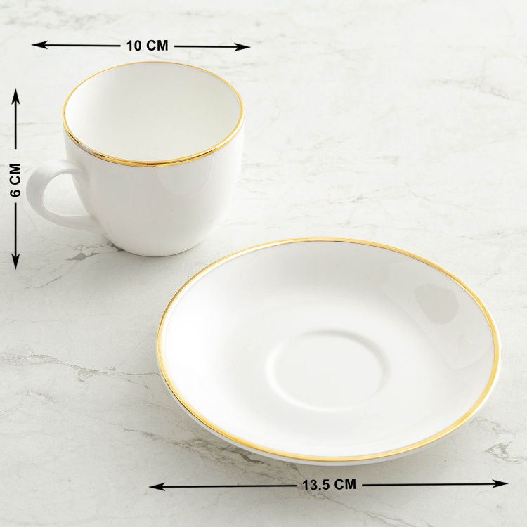 Jodhpur Goblin 15-Pc. Golden Border Tea Set