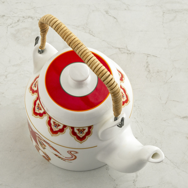 Shalimar-Stanton Printed 7-Pc. Kettle and Tea Cup Set - Kettle: 1000 ml + Cup: 160 ml