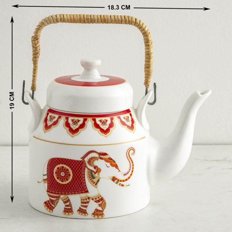 Shalimar-Stanton Printed 7-Pc. Kettle and Tea Cup Set - Kettle: 1000 ml + Cup: 160 ml