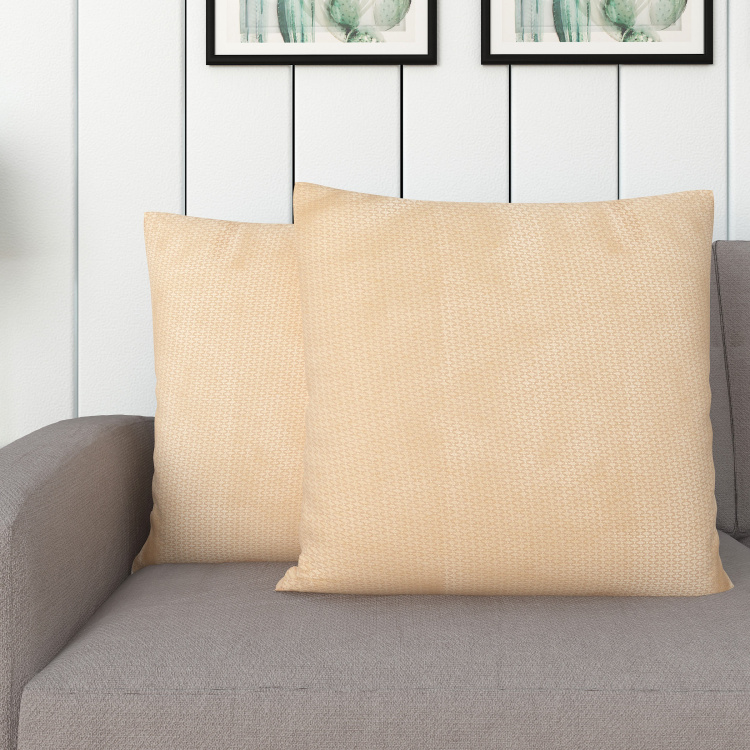 Snazz-Classy Textured Cushion Cover- Set of 2 - 40 x 40 cm
