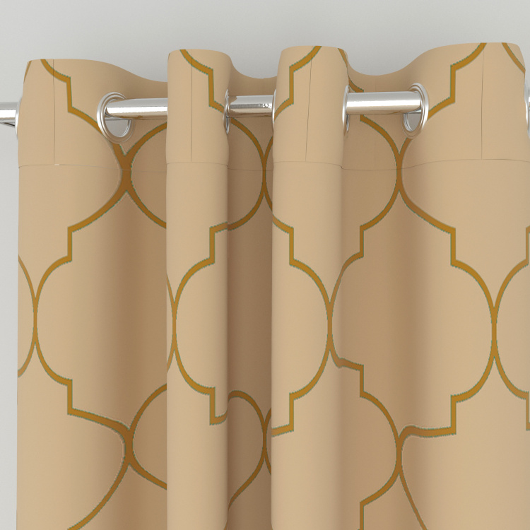 Ananda-Ogee Printed Semi-Blackout Door Curtain Pair - 120 x 225 cm