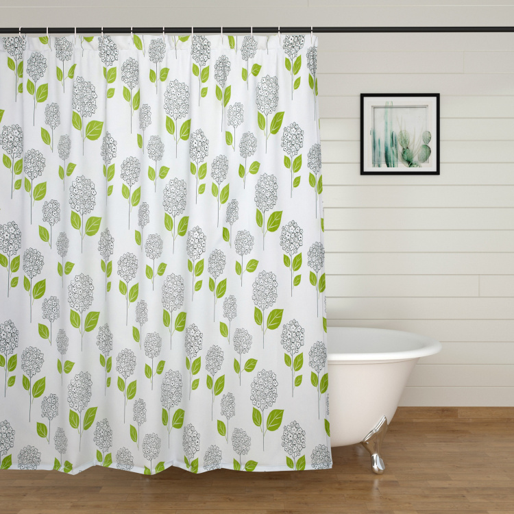 Mekong Kent Printed Single Pc. Shower Curtain - 180 cm x 180 cm - Polyester - Multicolour