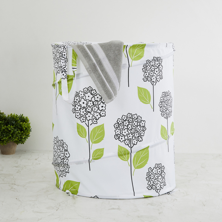Mekong Kent Floral Print Round Laundry Basket