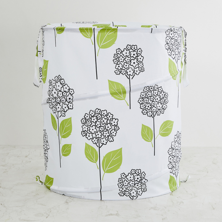 Mekong Kent Floral Print Round Laundry Basket