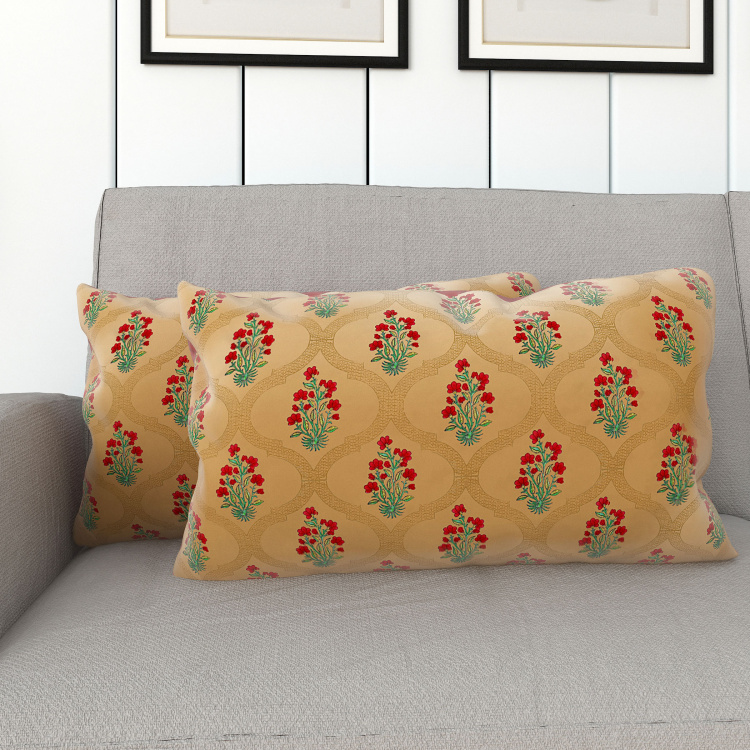 Aurora Reversible Pillow Covers- Set of 2- 30 x 50 cm