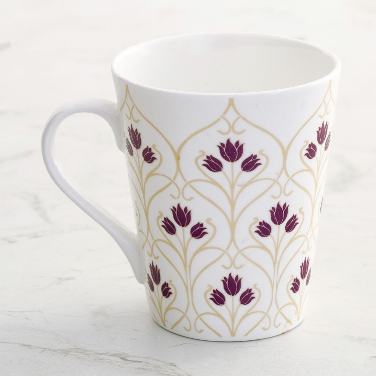 Mandarin Splendid Floral Print Mug - Set of 3 - 340 ml