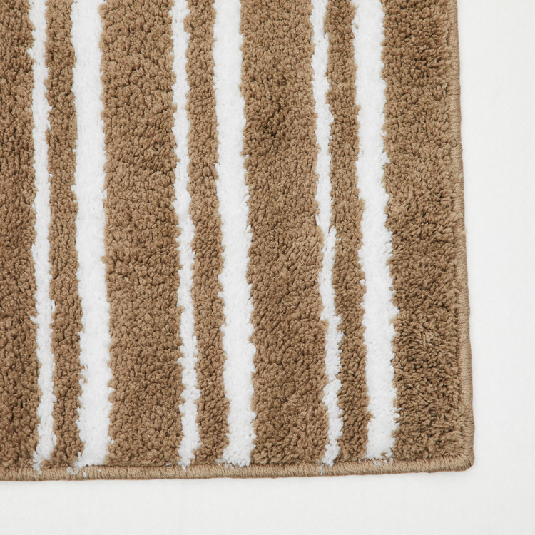 Spinel Textured Polyester  Tufted Bathmat  : 42 cmL x 62 cmW  Beige