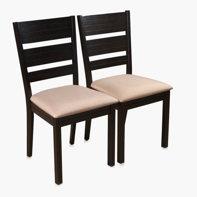 Montoya Rubber Wood 4-Seater Dining Set with Chairs - Brown