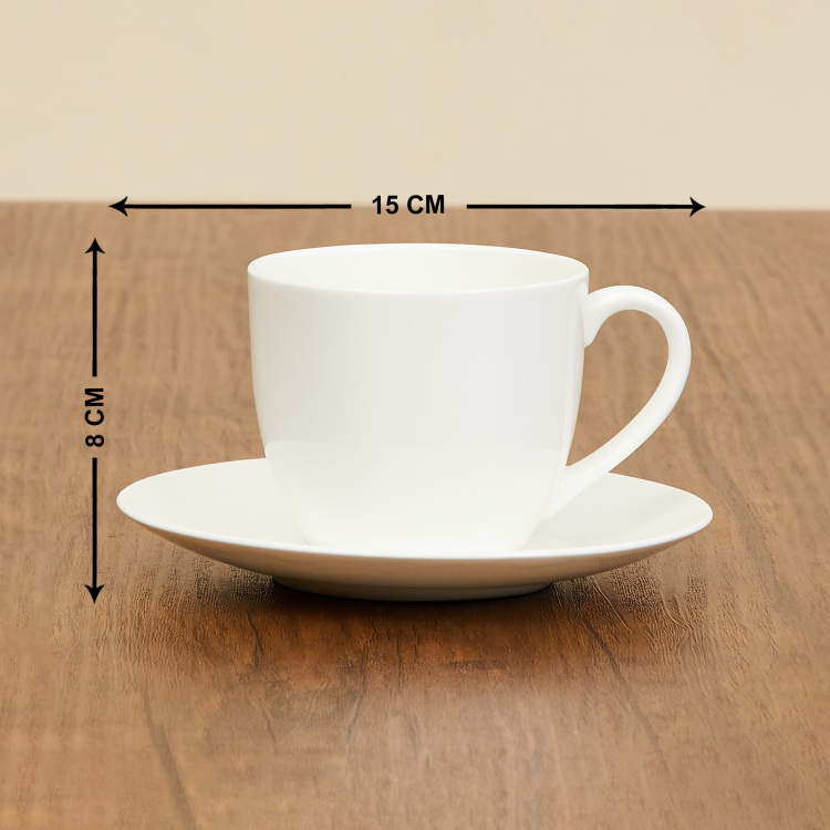 Marshmallow Bone China Cup and Saucer - 250ml