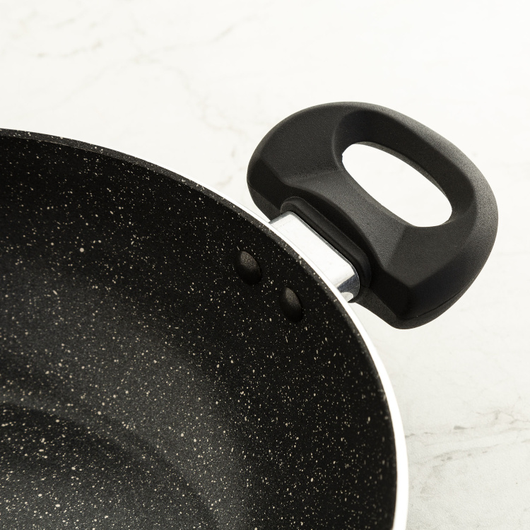 PRESTIGE Granite Twin Frying Pan and Kadai with Lid - Set of 2
