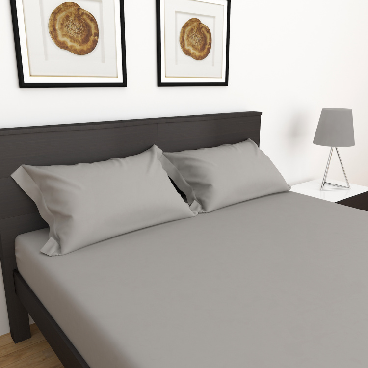 Alaska Jersey 3-Piece Solid King Size Bedsheet Set - 180 x 195 cm