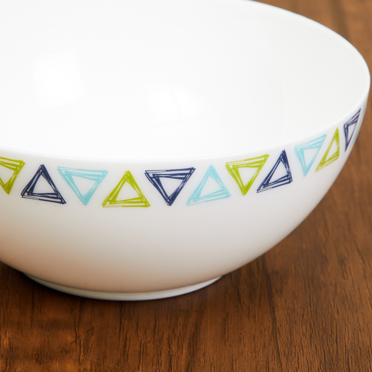 Cosmos Jive White Opalware Microwave Safe Printed Serving Bowl - 850 ml