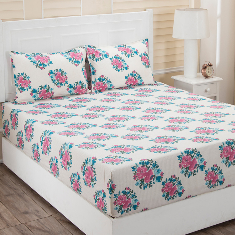 MASPAR Carin Printed 3-Pc. Double Bedsheet Set  - 224 x 275 cm